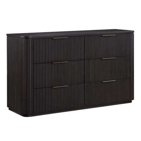 6-Drawer Dresser w/Reeded Drawer Fronts