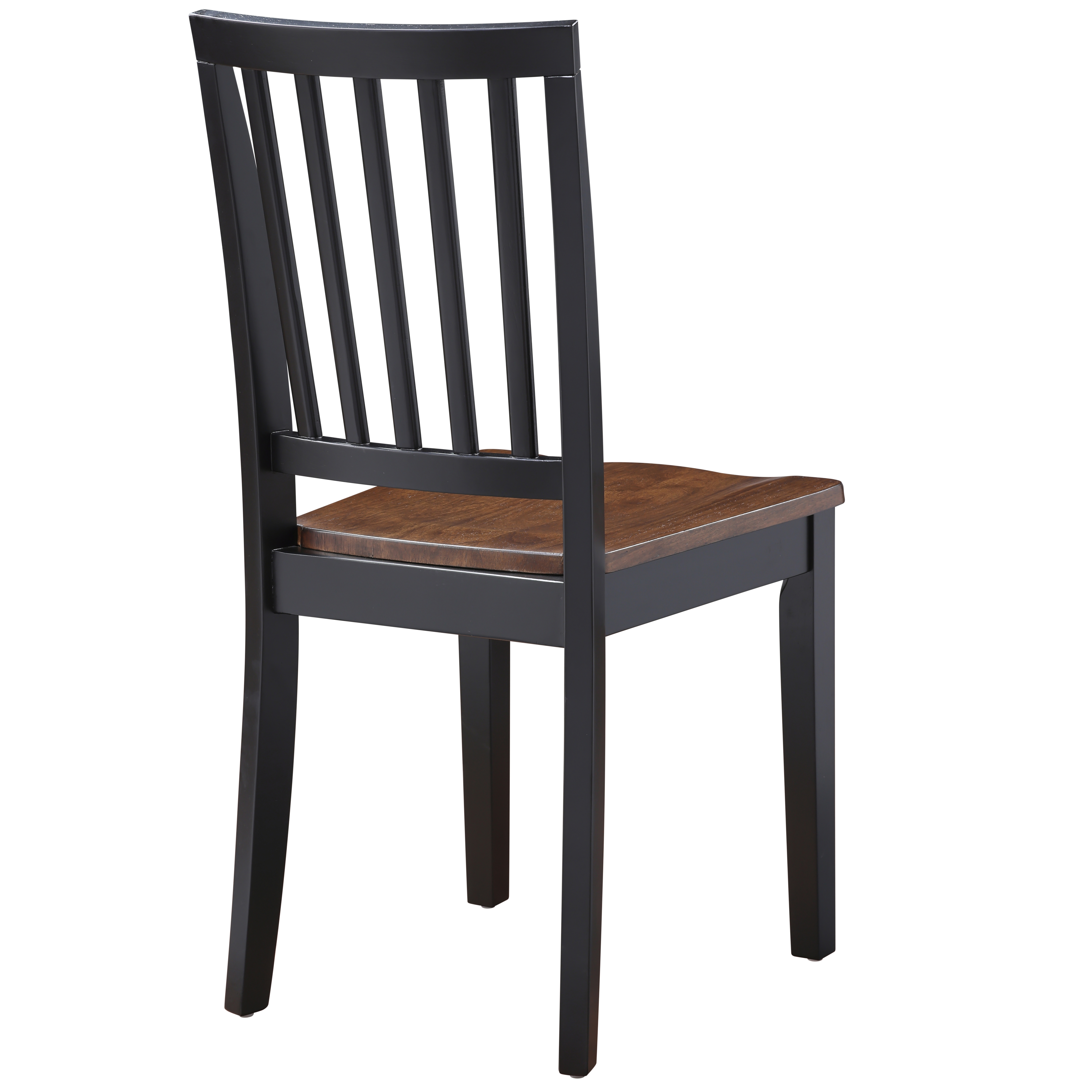 Two-Tone Slat-Back Dining Side Chair
