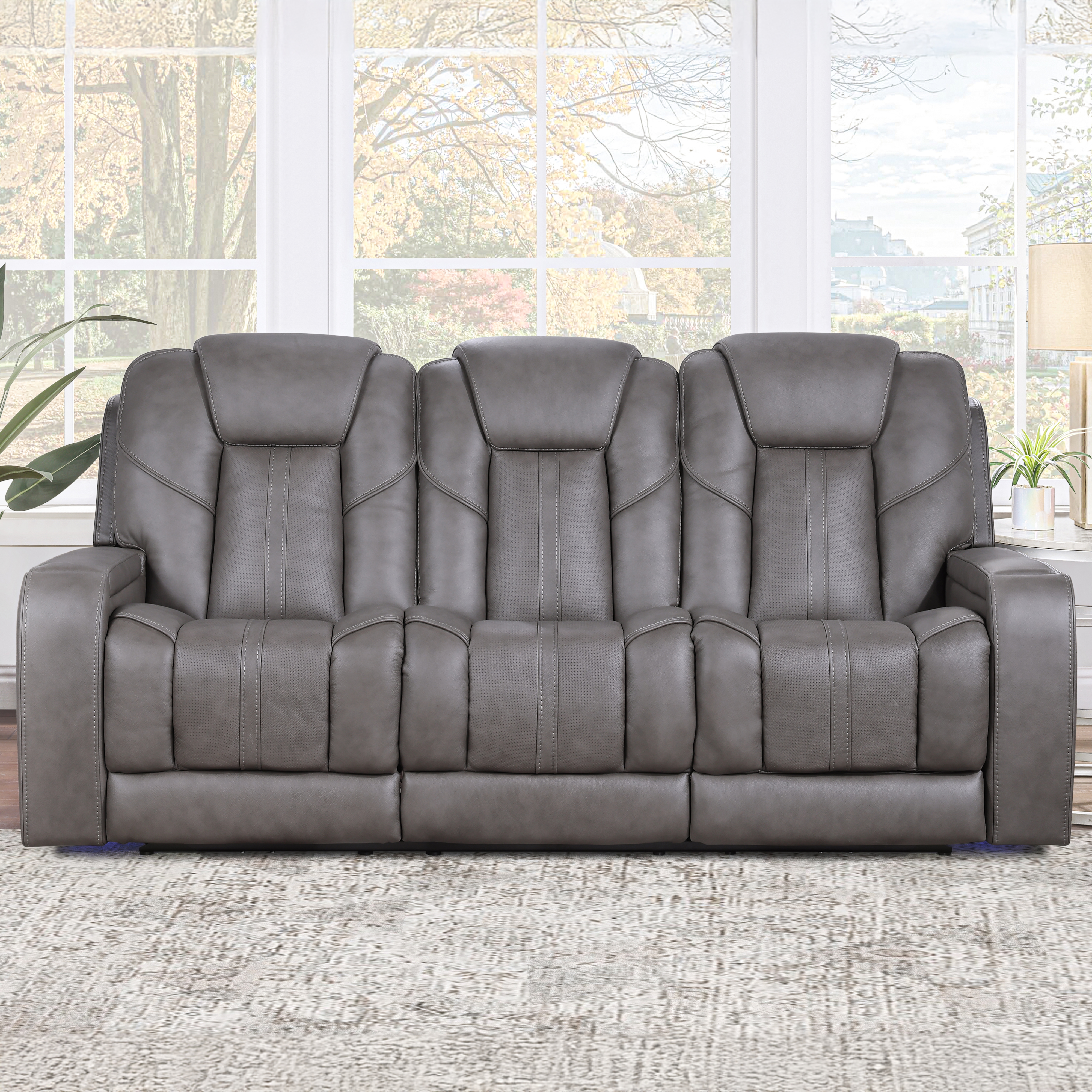 Triple-Power Sofa w/Built-In Speakers