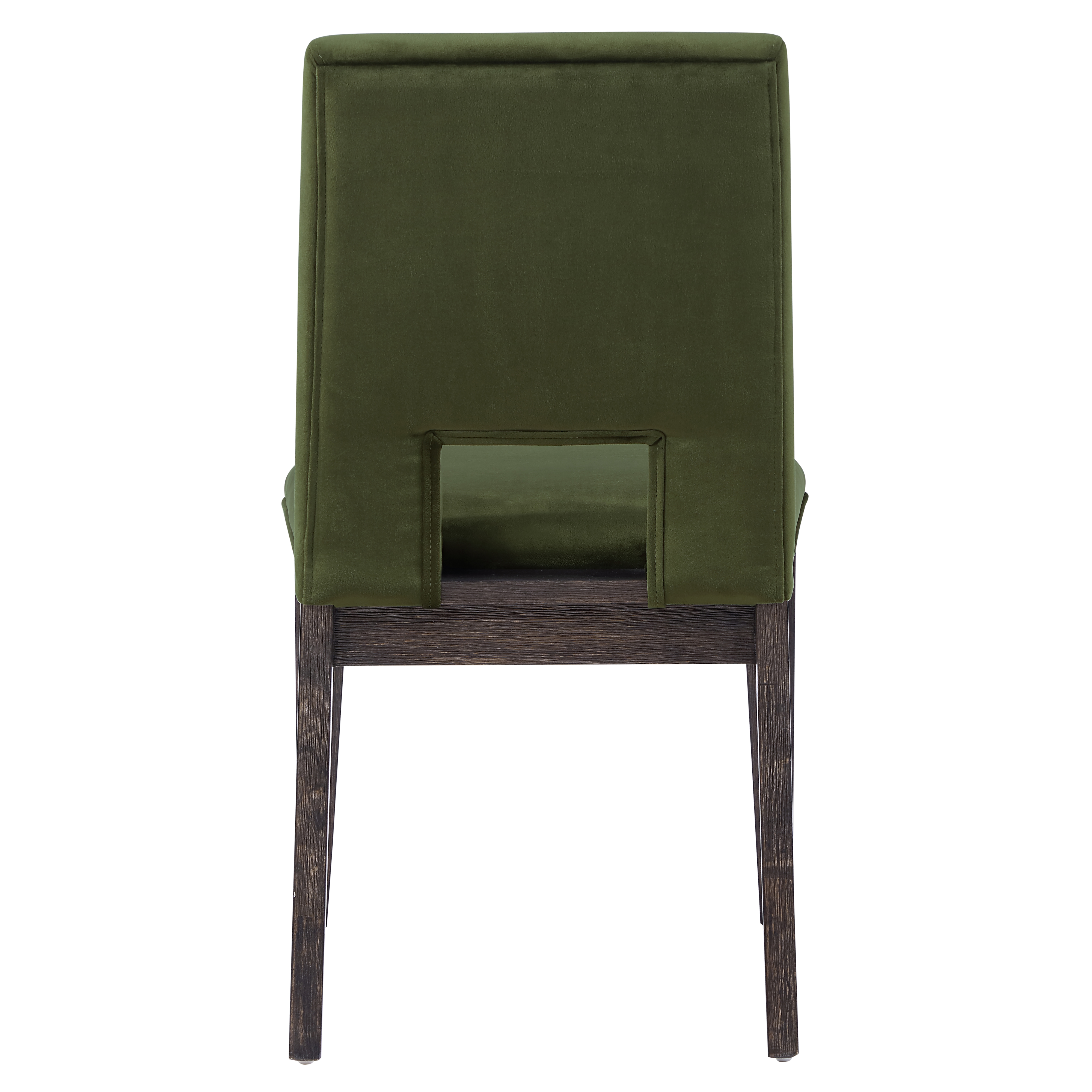 Velvet Upholstered Side Chair w/Escape Back