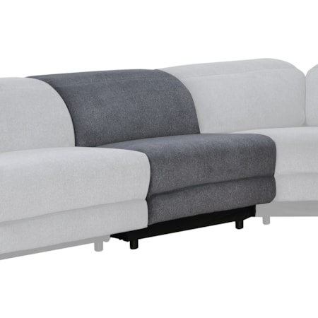 Assisi P/P Armless Recliner Gre