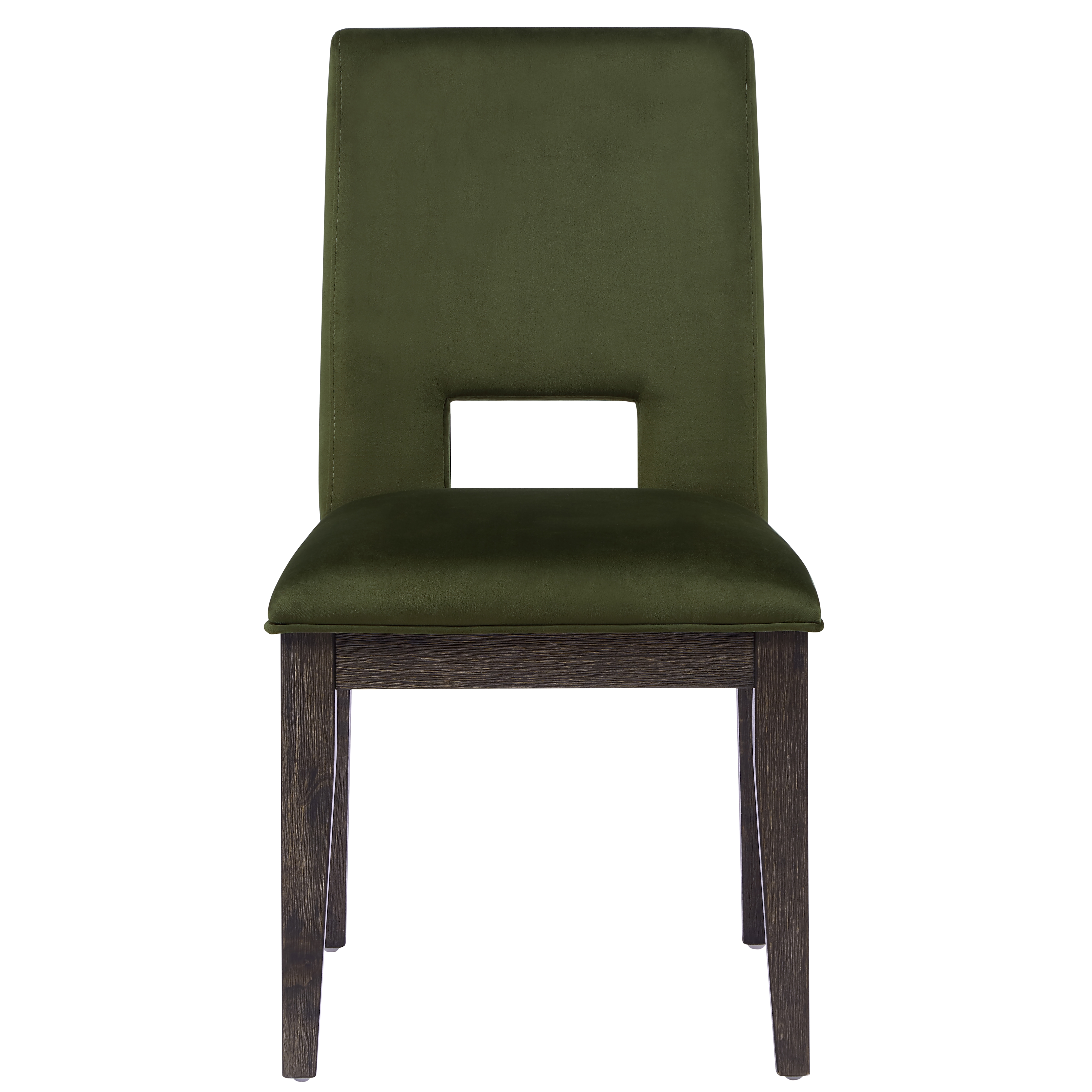 Velvet Upholstered Side Chair w/Escape Back