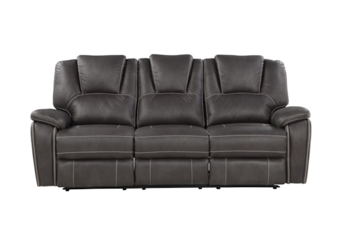 Manual Motion Sofa with Padded Headrests
