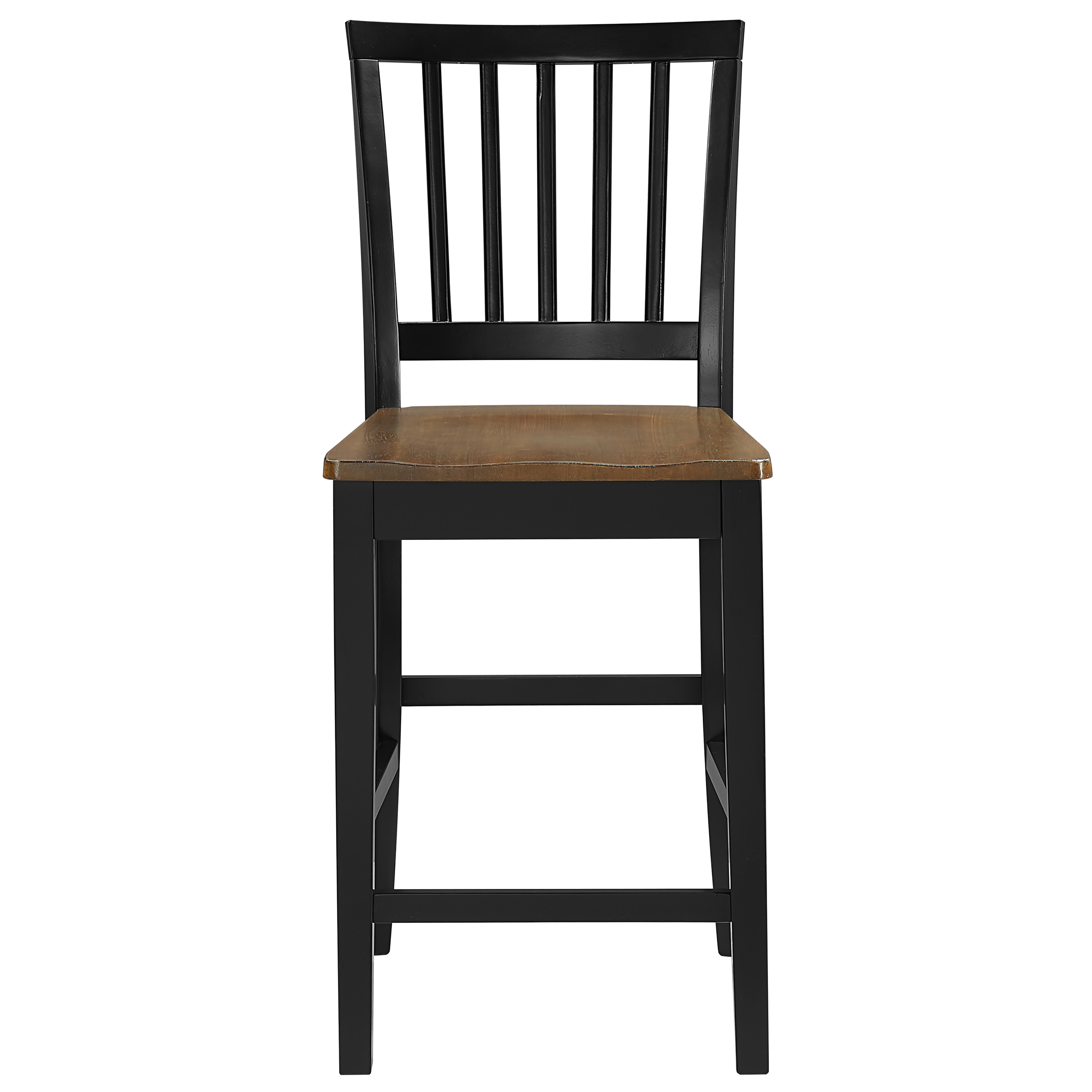 Two-Tone Slat-Back Counter Chair