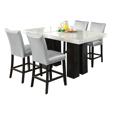 5-Piece Rectangle Counter Dining Set