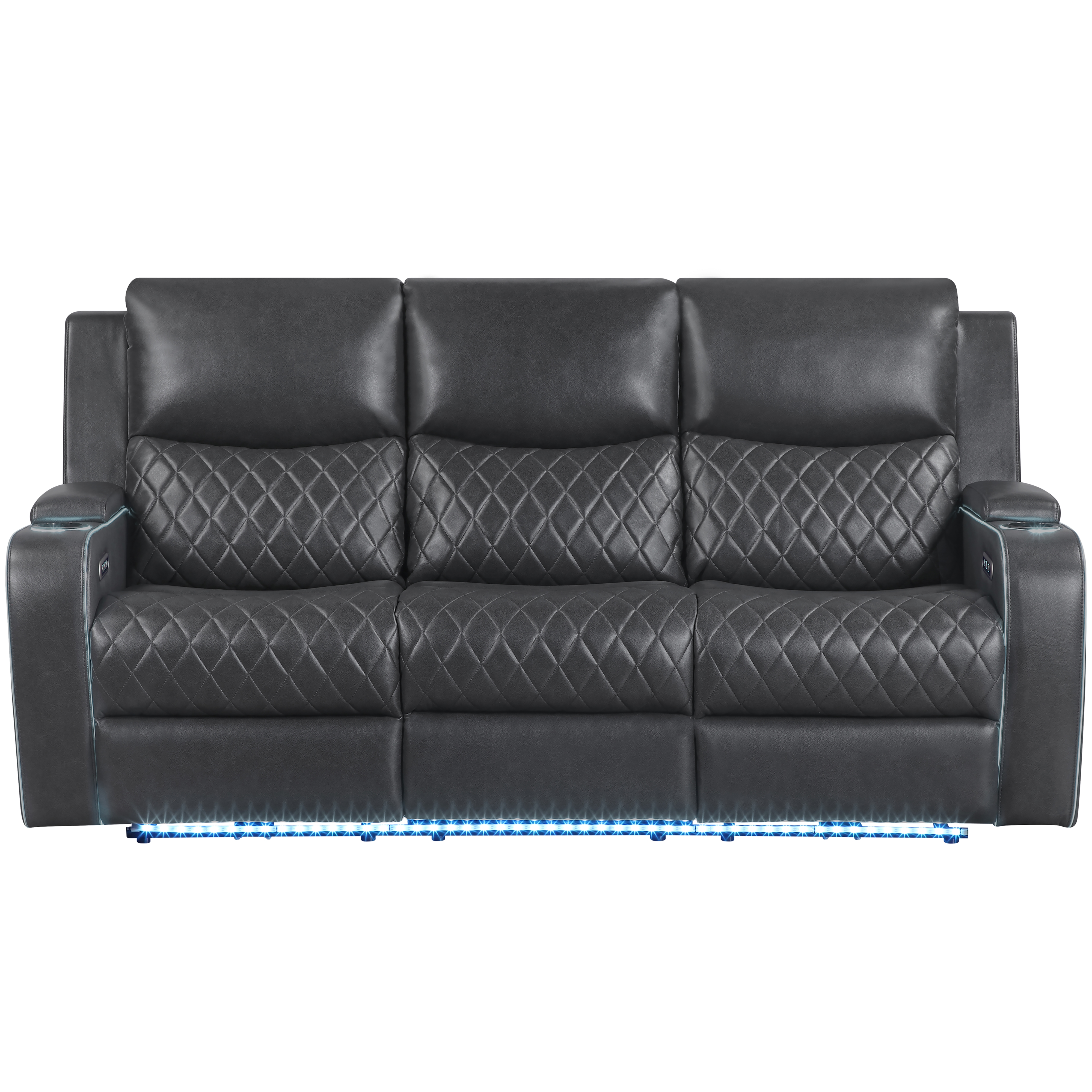 Power Reclining Sofa w/Soft Ambient Lighting