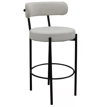 Upholstered Bar Chair w/Ergonomic Back