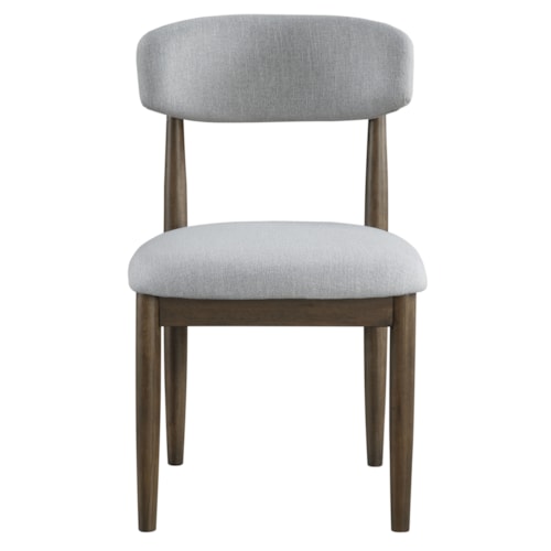 Contemporary Open-Back Side Chair w/Tapered Frame