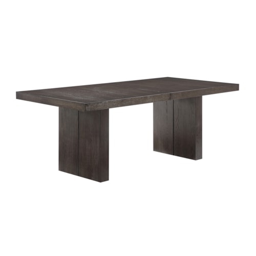 Contemporary 78" Extension Wood Double-Pedestal Dining Table
