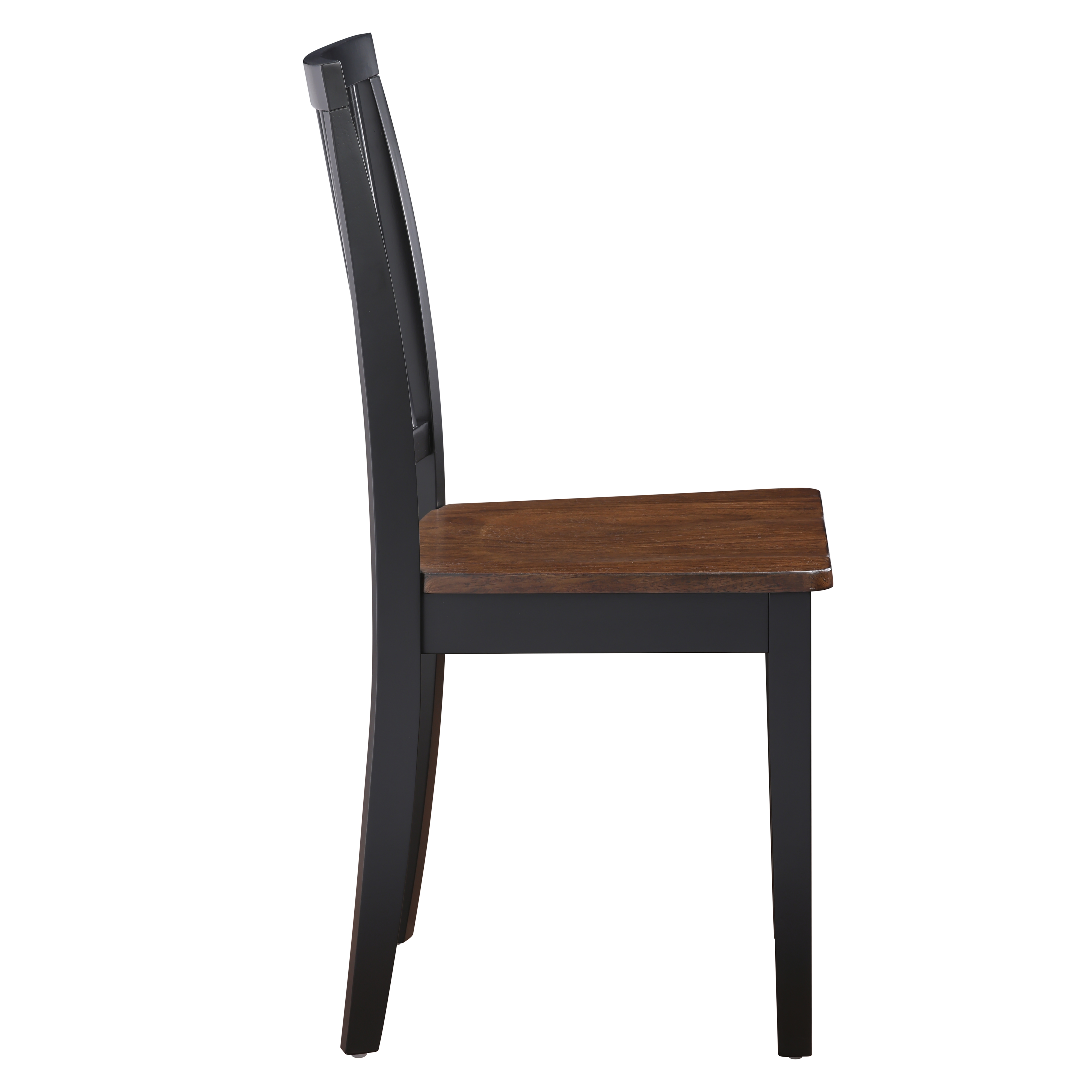 Two-Tone Slat-Back Dining Side Chair
