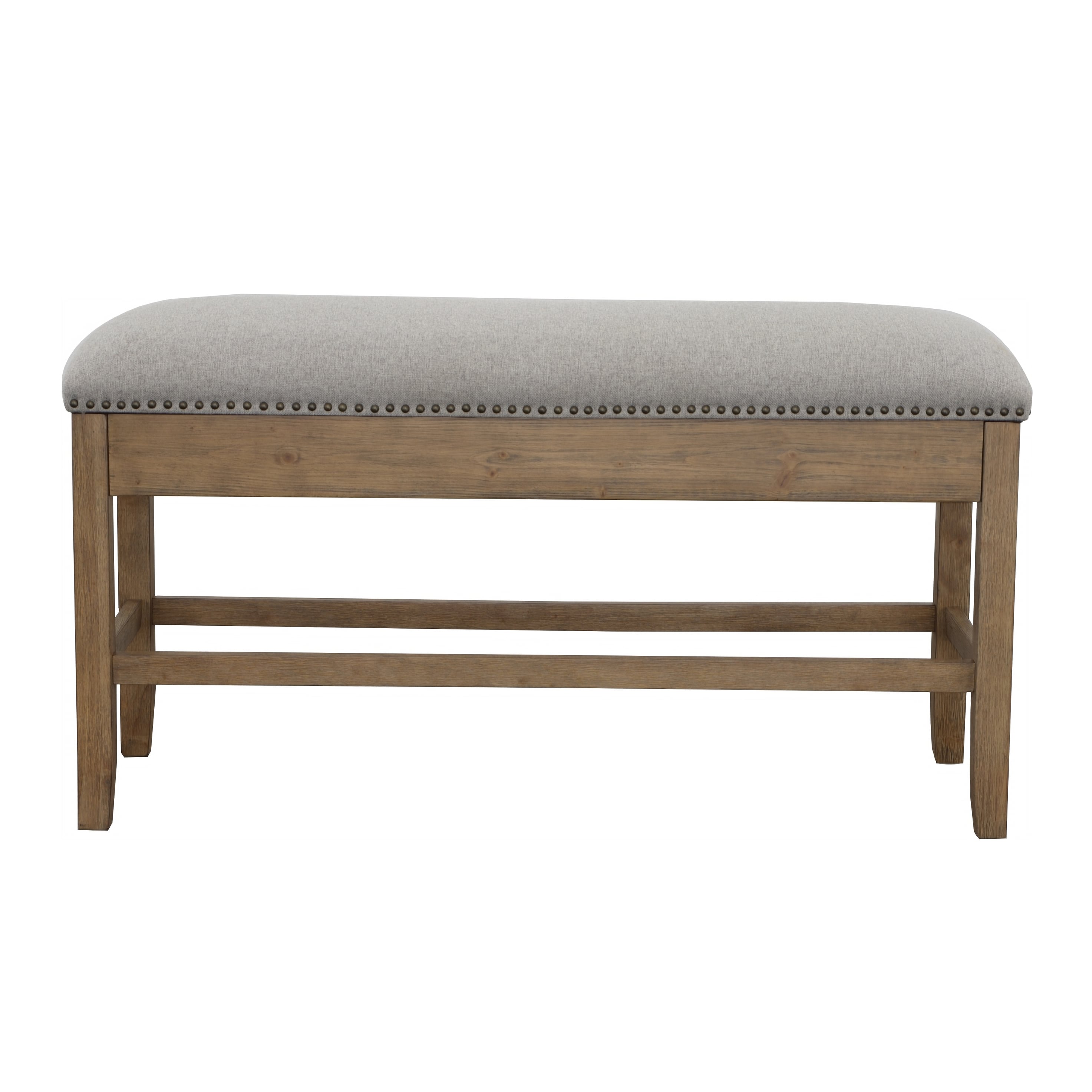 Upholstered Counter-Height Storage Bench
