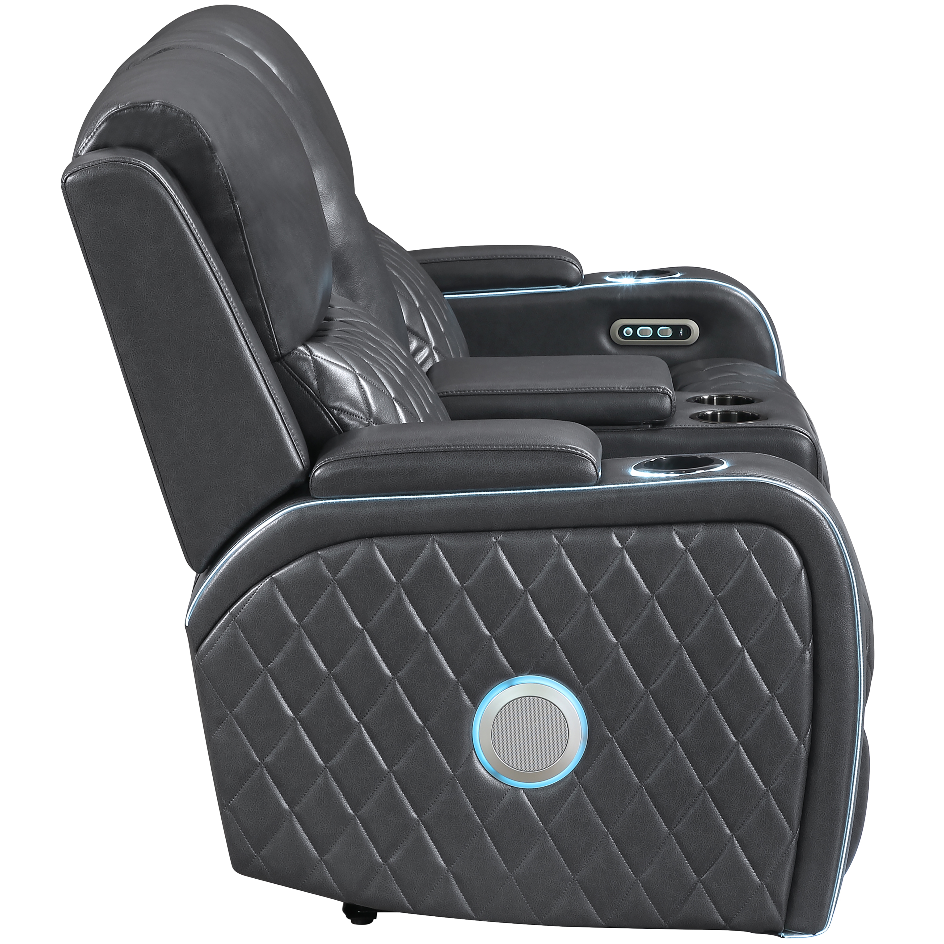 Power-Reclining Console Loveseat w/Speakers