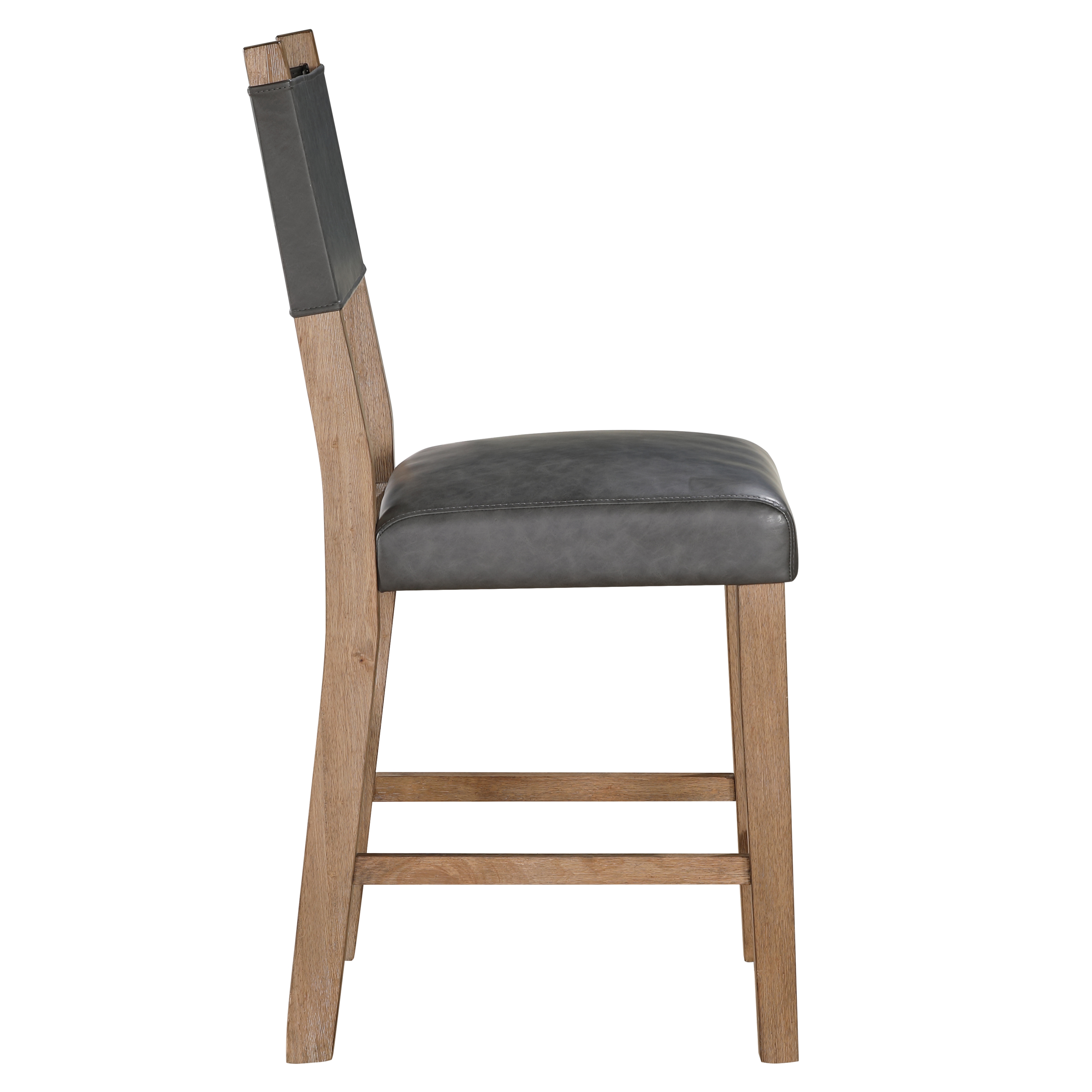 Faux-Leather Open-Back Counter Chair