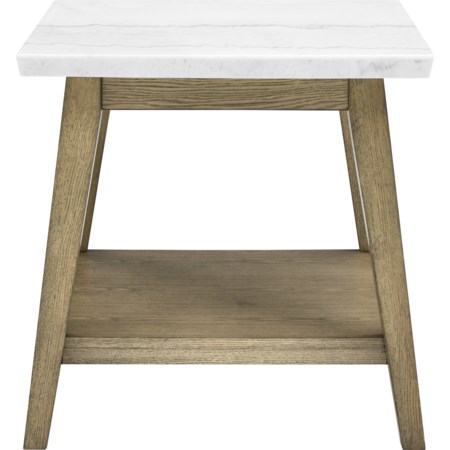 Marble Top Square End Table