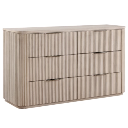 6-Drawer Dresser w/Reeded Drawer Fronts