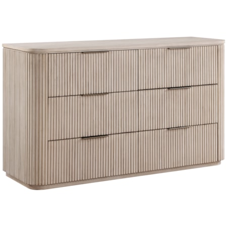 6-Drawer Dresser w/Reeded Drawer Fronts