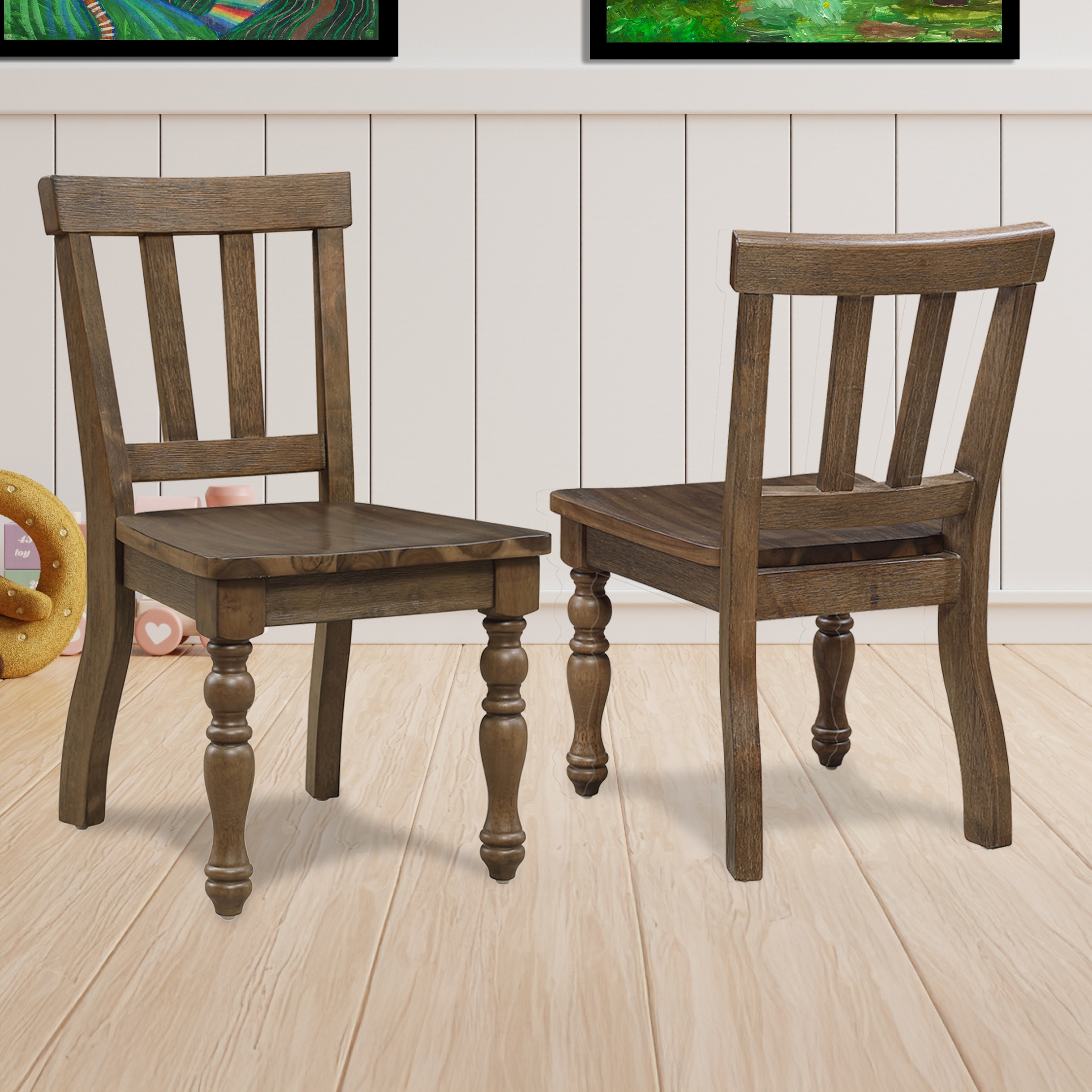 Joanna Kids 5Pc Dining Set, Mocha Finish