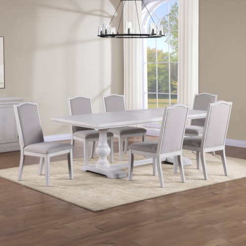 Transitional 7-Piece Dining Set