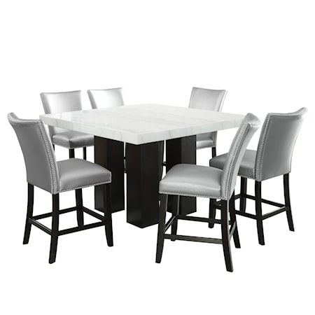 Square 7-Piece Counter Dining Set