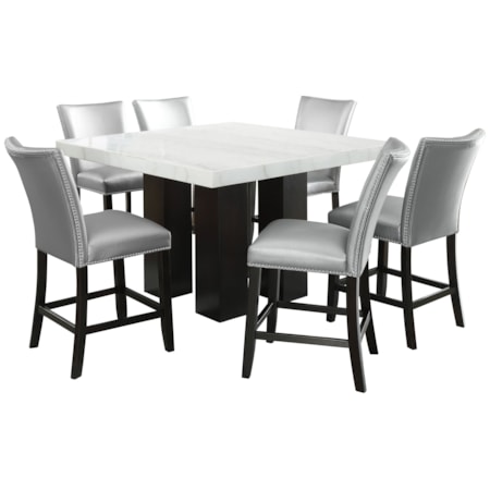 Square 7-Piece Counter Dining Set