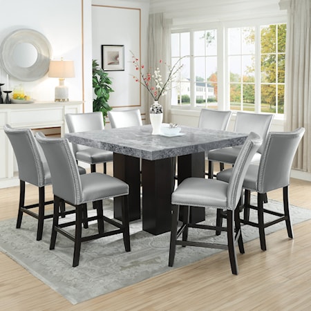 Square 9-Piece Counter Height Dining Set