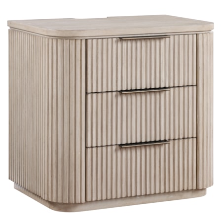 3-Drawer Nightstand w/USB-C Port