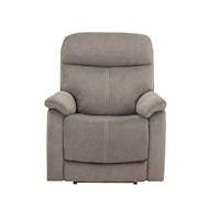 Casual Power Recliner with Pillow Arms