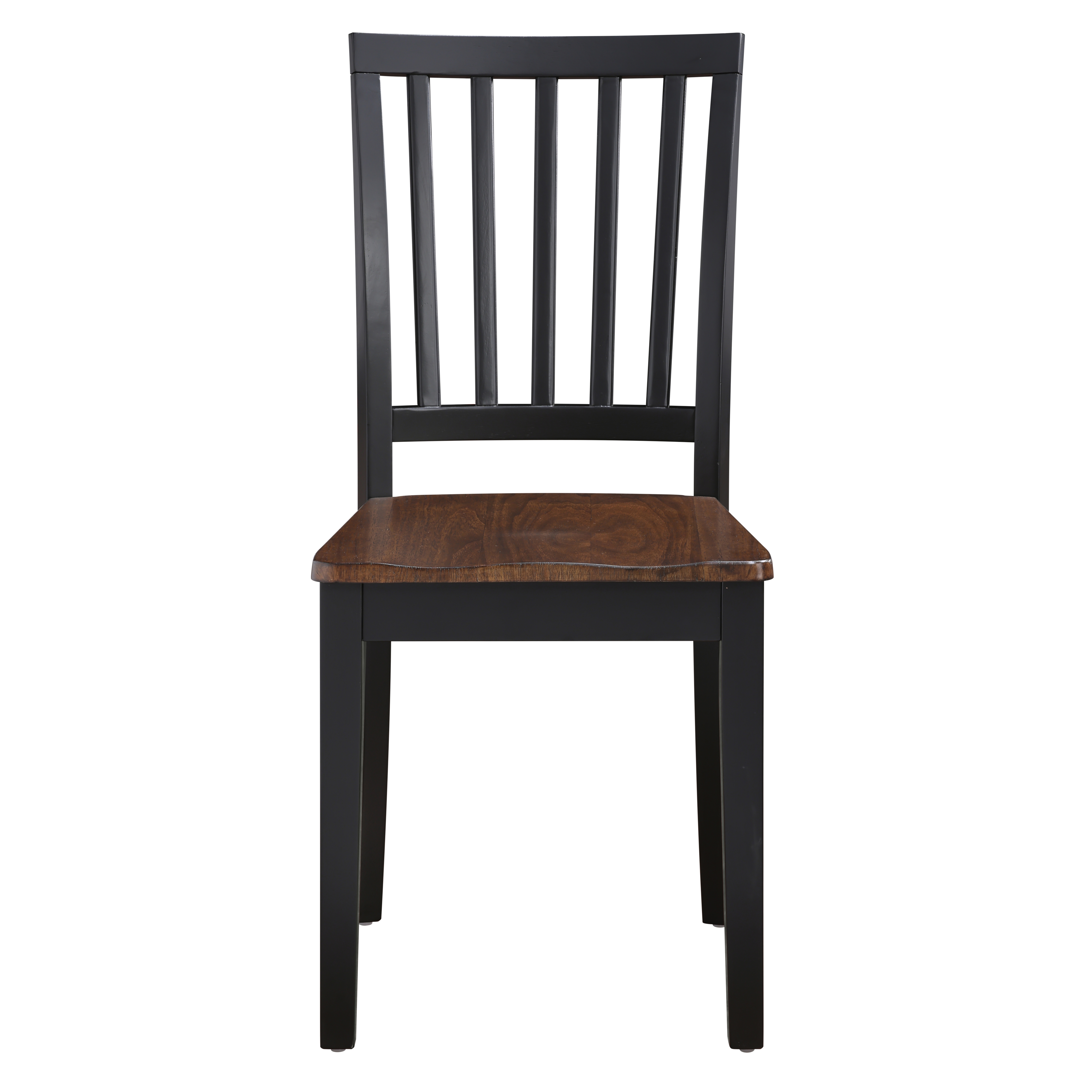 Two-Tone Slat-Back Dining Side Chair