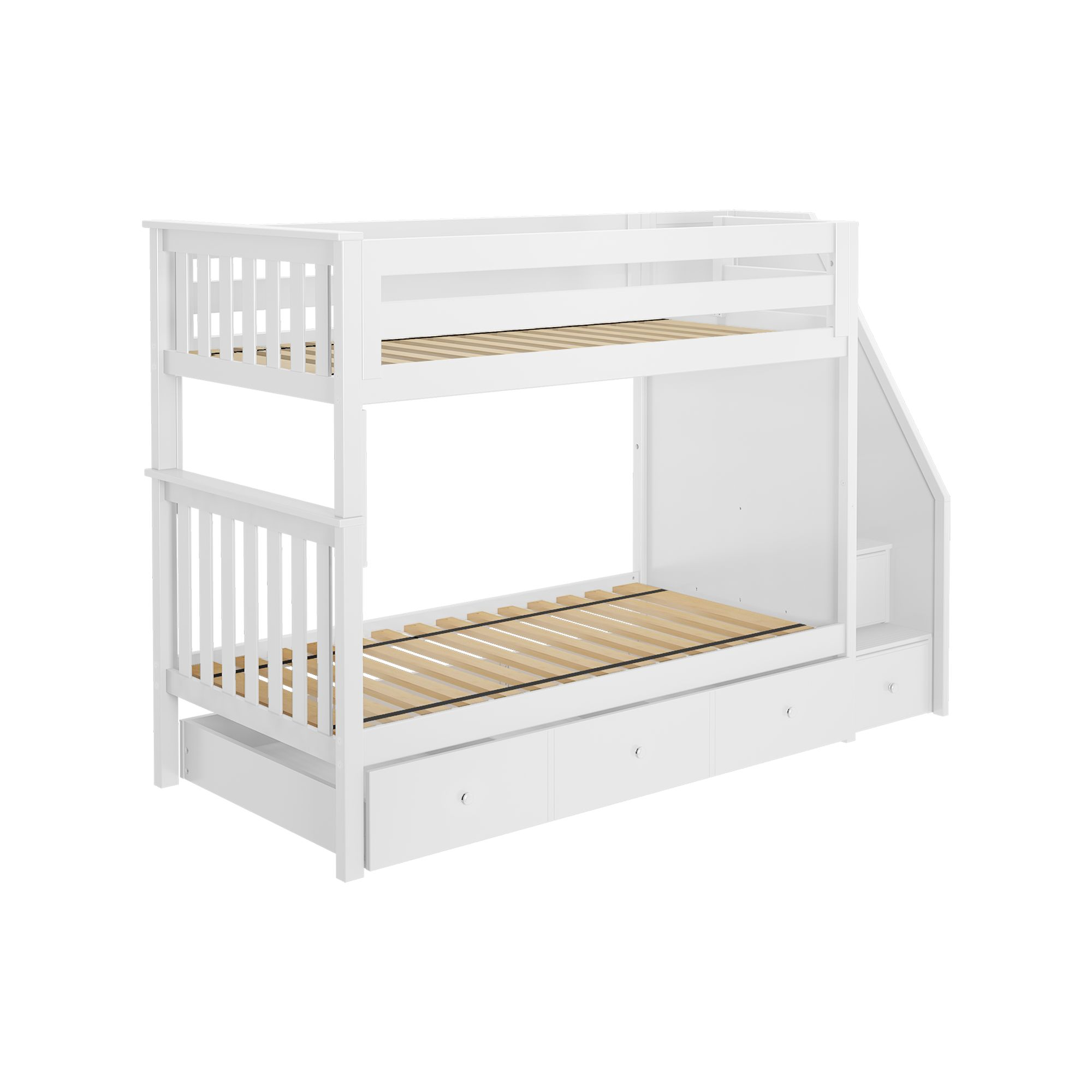 Twin Over Twin Bunk Bed with Trundle