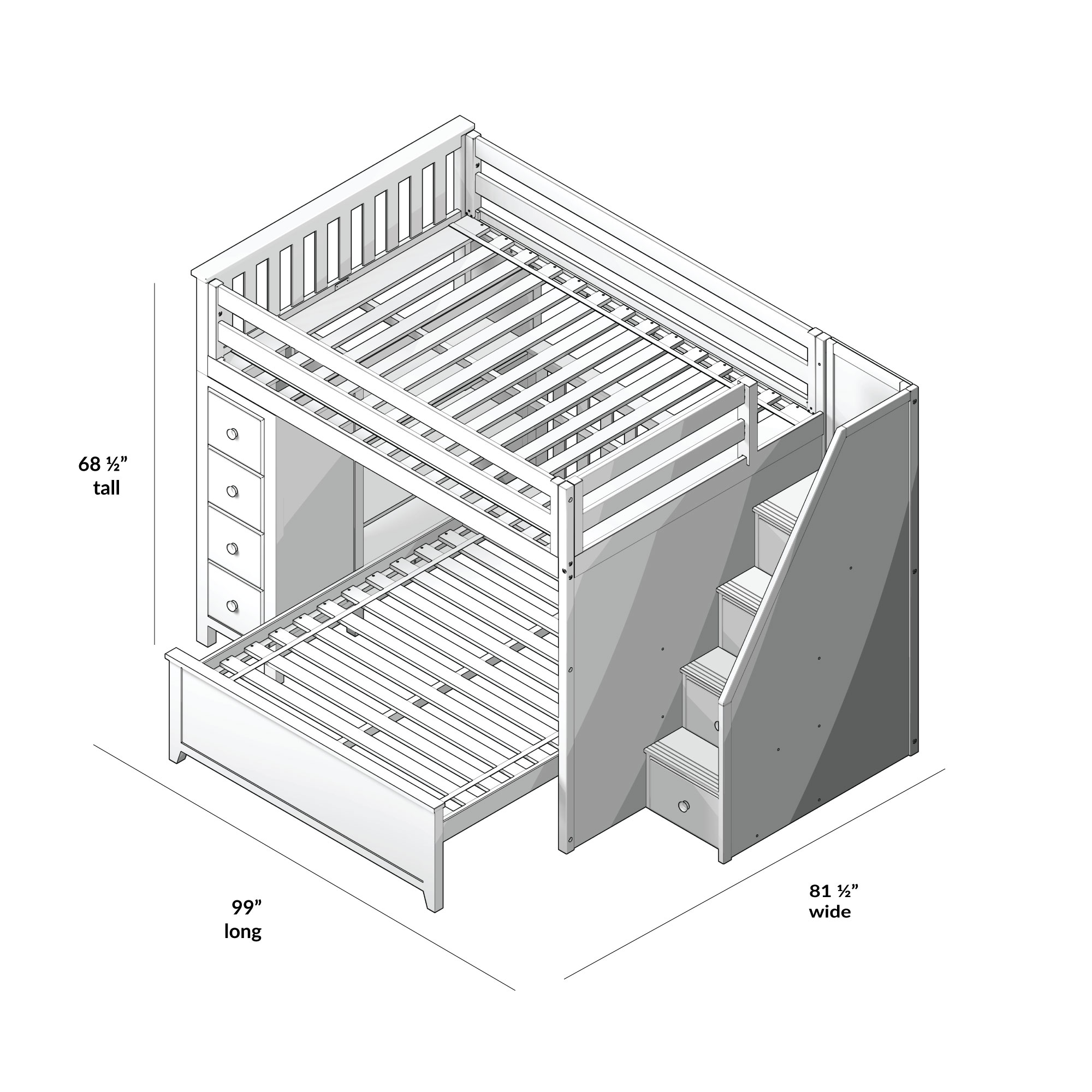 Cheltenham1 Full Over Full L-Shaped Bunk