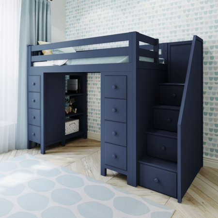 Jackpot Kids Chester 71-970-131 Chester Loft Bed w/Dresser, Desk + Staircase | Belfort Furniture | Bed - Bunk Bed Jackpot Kids Chester 71-970-131 Chester Loft Bed w/Dresser, Desk + Staircase | Belfort Furniture | Bed - Bunk Bed