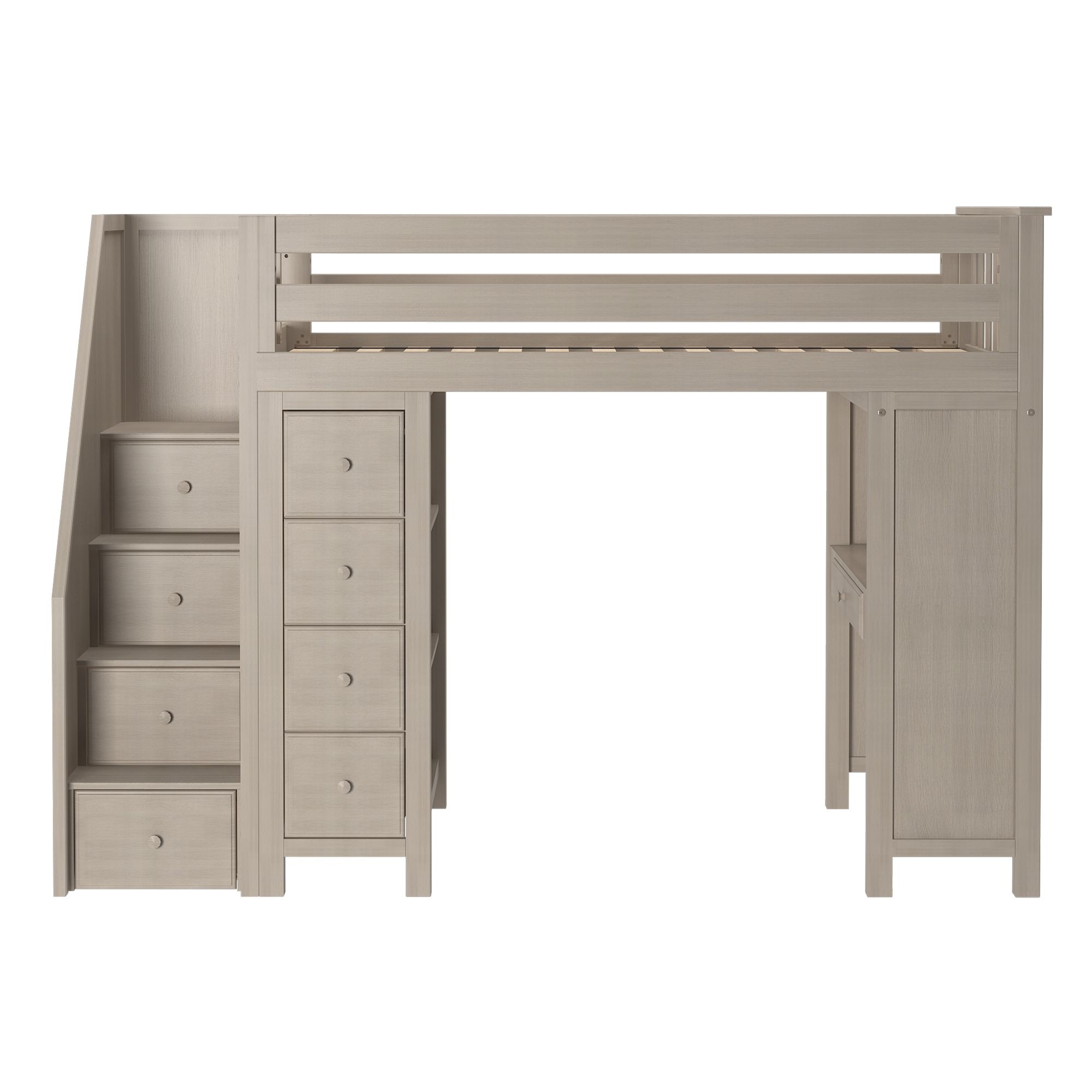 Chester Loft Bed w/Dresser, Desk + Staircase