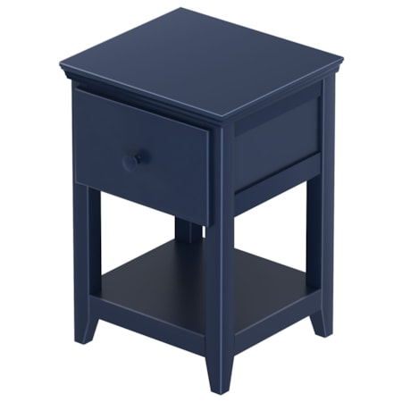 Youth Single-Drawer Nightstand w/Lower Shelf