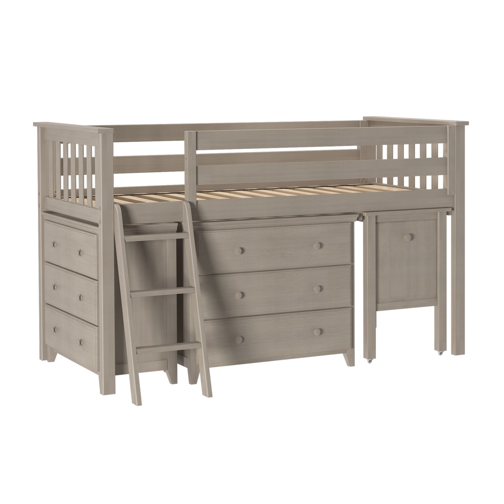 Youth Twin-Size Loft Bed w/Dressers &amp; Desk