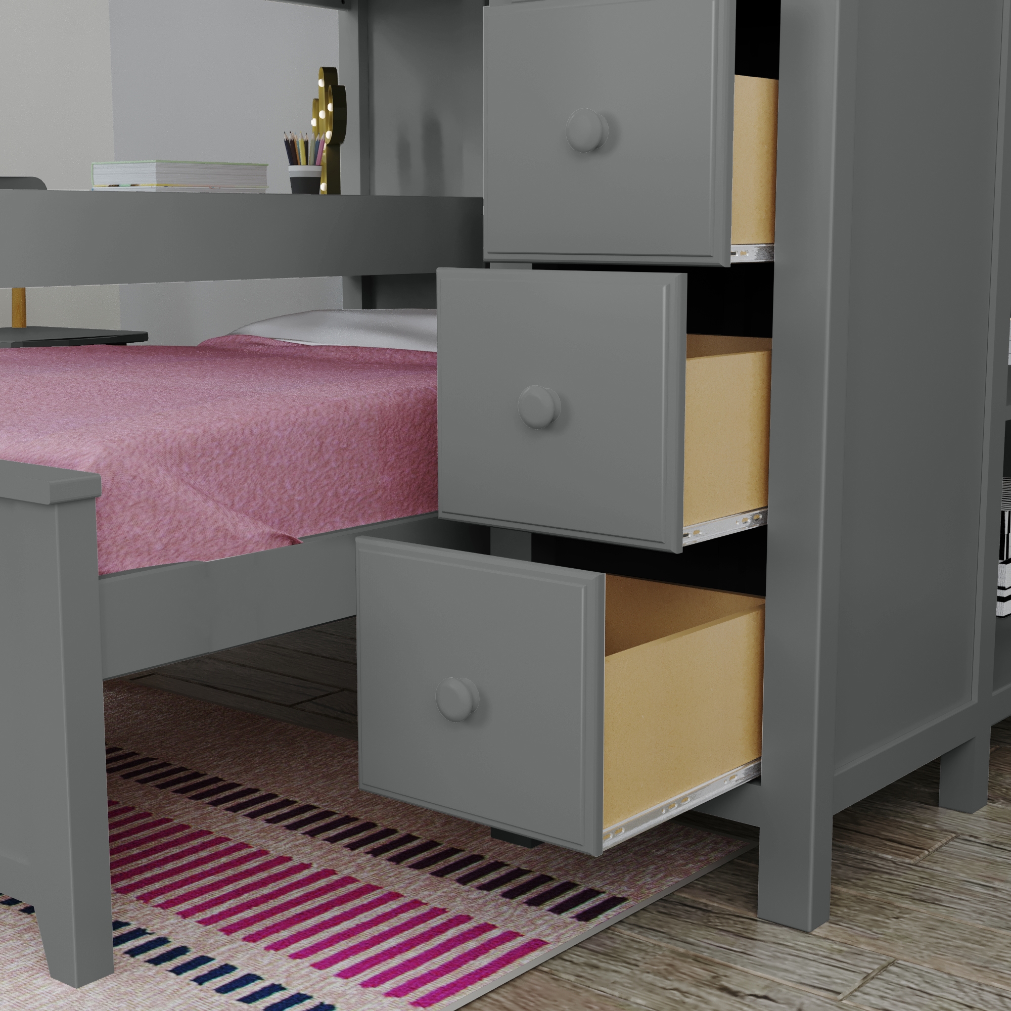 Mayfair Youth Full/Twin Storage Bed w/Desk