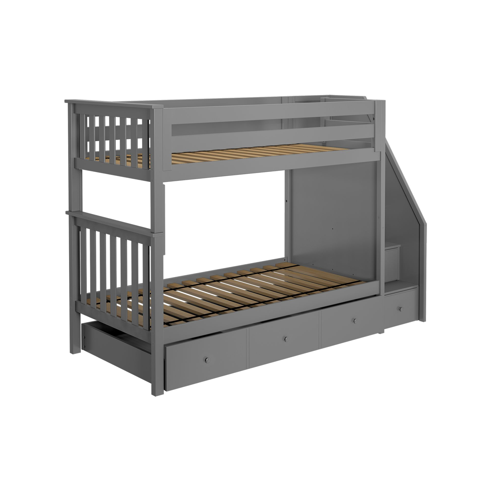 Twin Over Twin Bunk Bed with Trundle