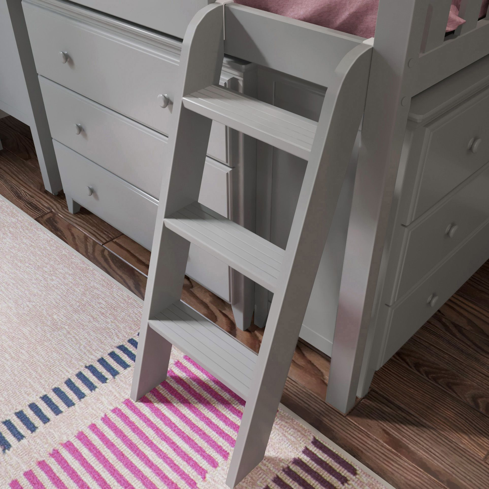 Youth Twin-Size Loft Bed w/Dressers &amp; Desk