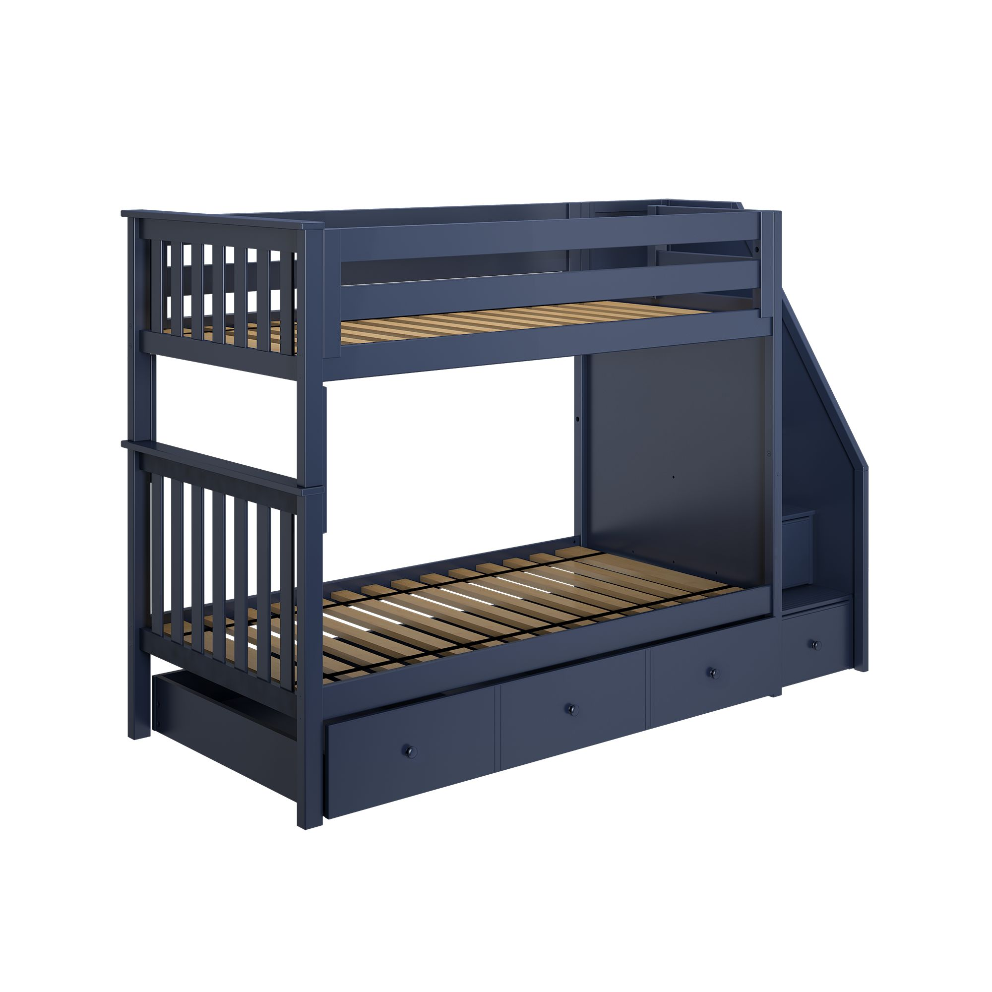 Twin Over Twin Bunk Bed with Trundle
