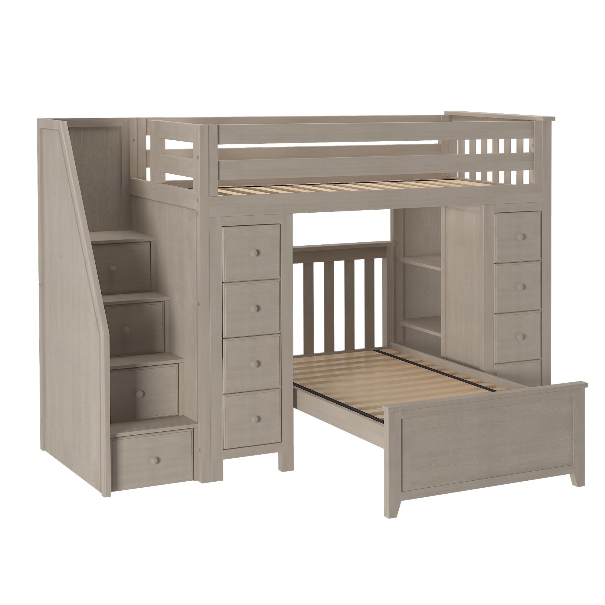 Chester Youth Storage Bed w/Stairs &amp;Twin Bed
