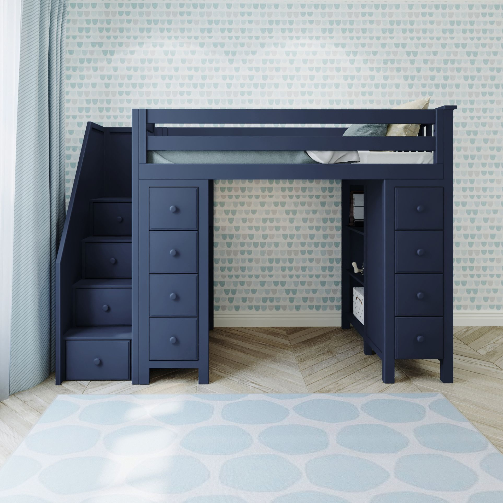Chester Staircase Loft Bed Storage + Storage