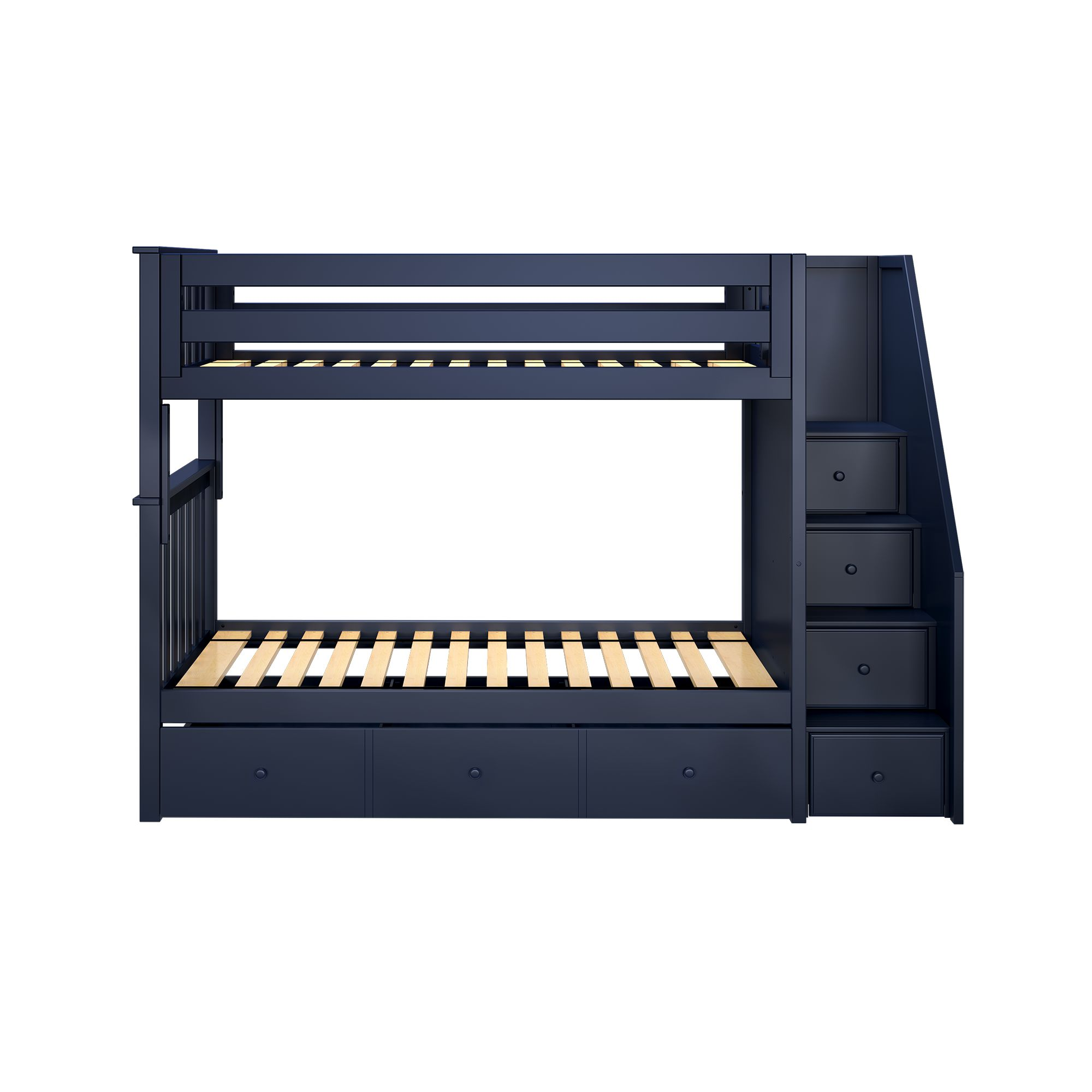 Twin Over Twin Bunk Bed with Trundle