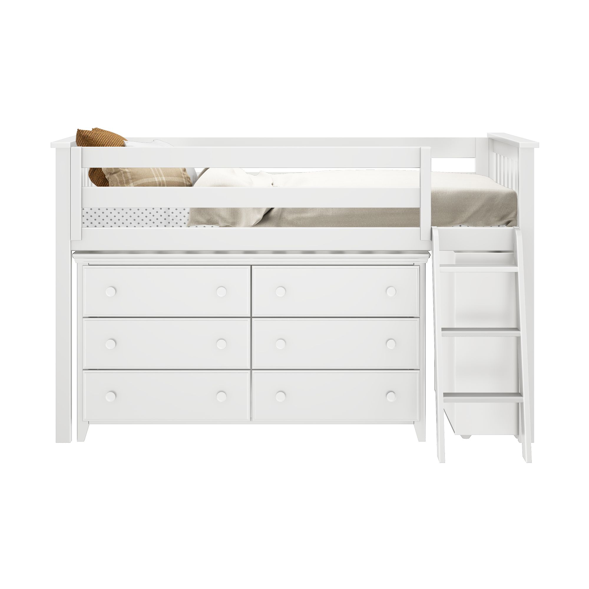 Windsor Youth Twin Loft Bed w/Dresser, Shelf