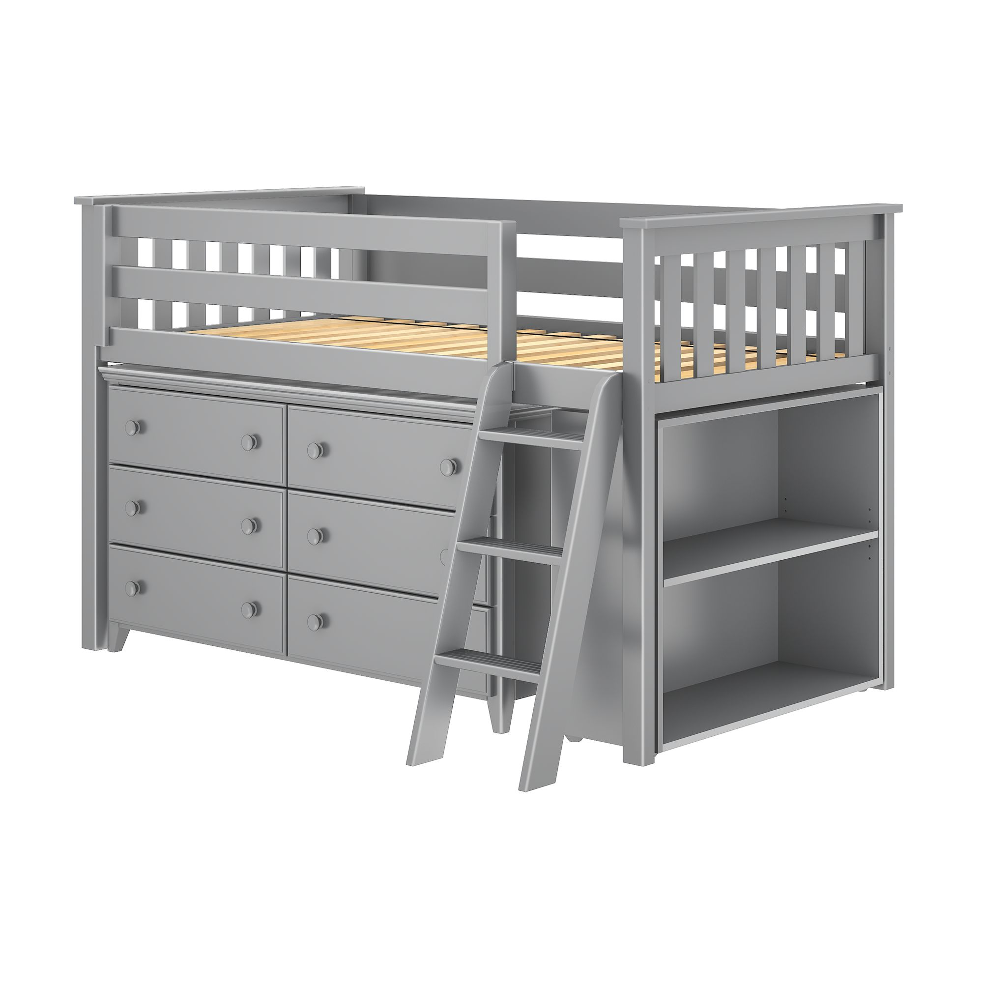 Jackpot Kids Windsor Windsor Youth Twin Loft Bed w/Dresser, Shelf