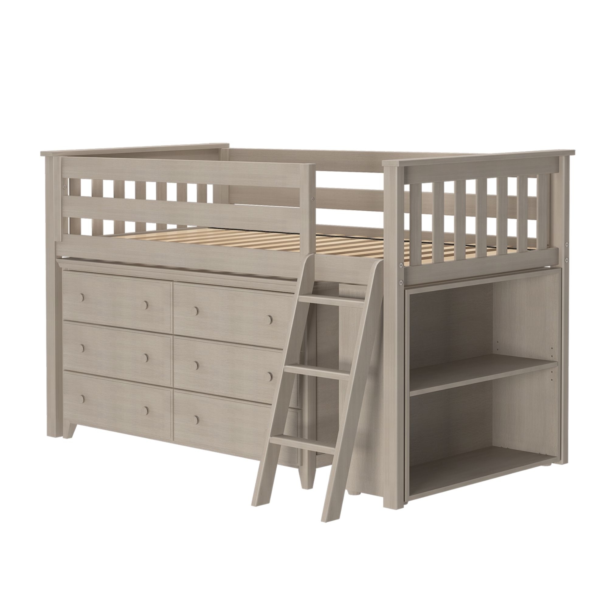 Windsor Youth Twin Loft Bed w/Dresser, Shelf
