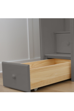 Jackpot Kids Newcastle Casual Twin Over Full Bunk Bed with Trundle and Storage Staircase