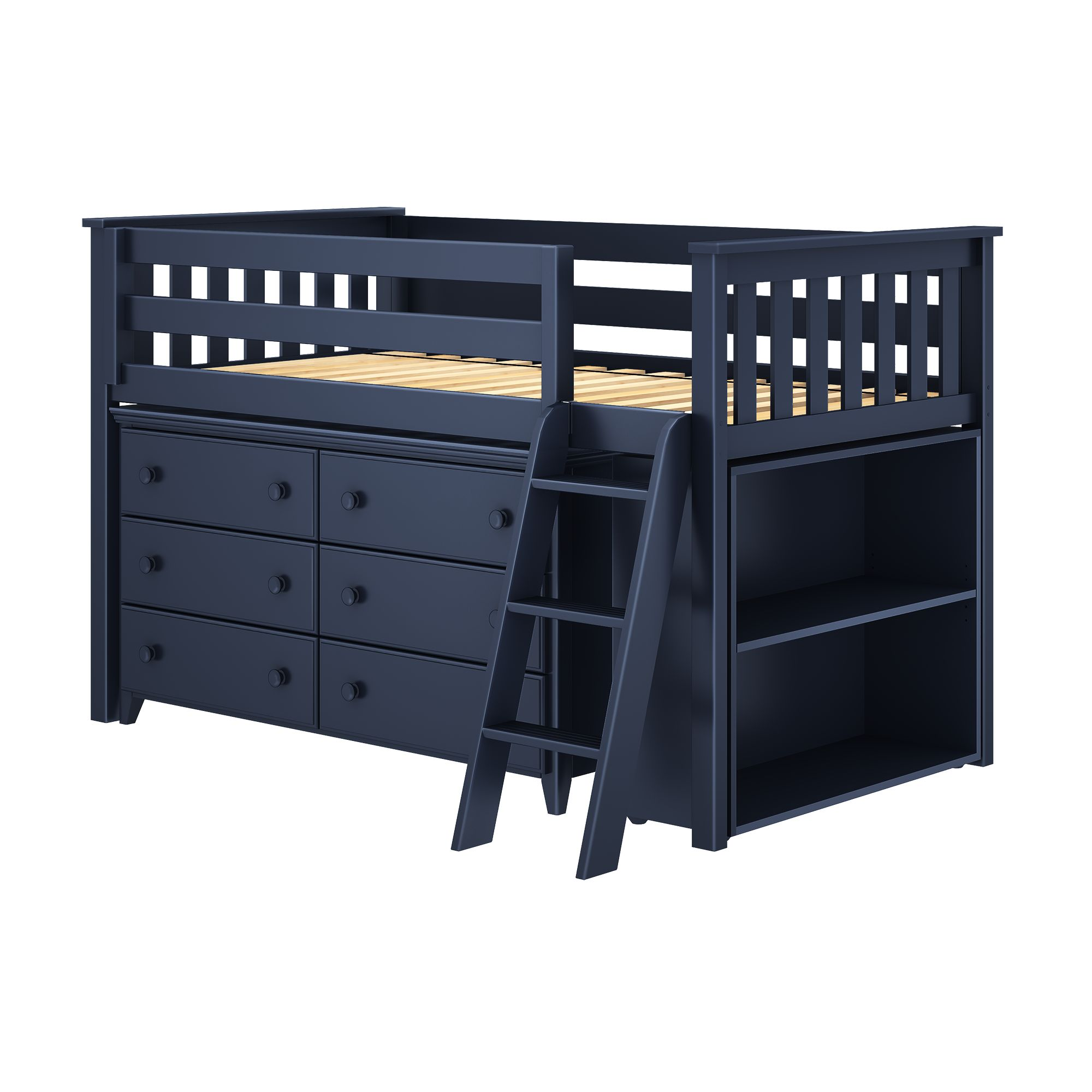 Windsor Youth Twin Loft Bed w/Dresser, Shelf