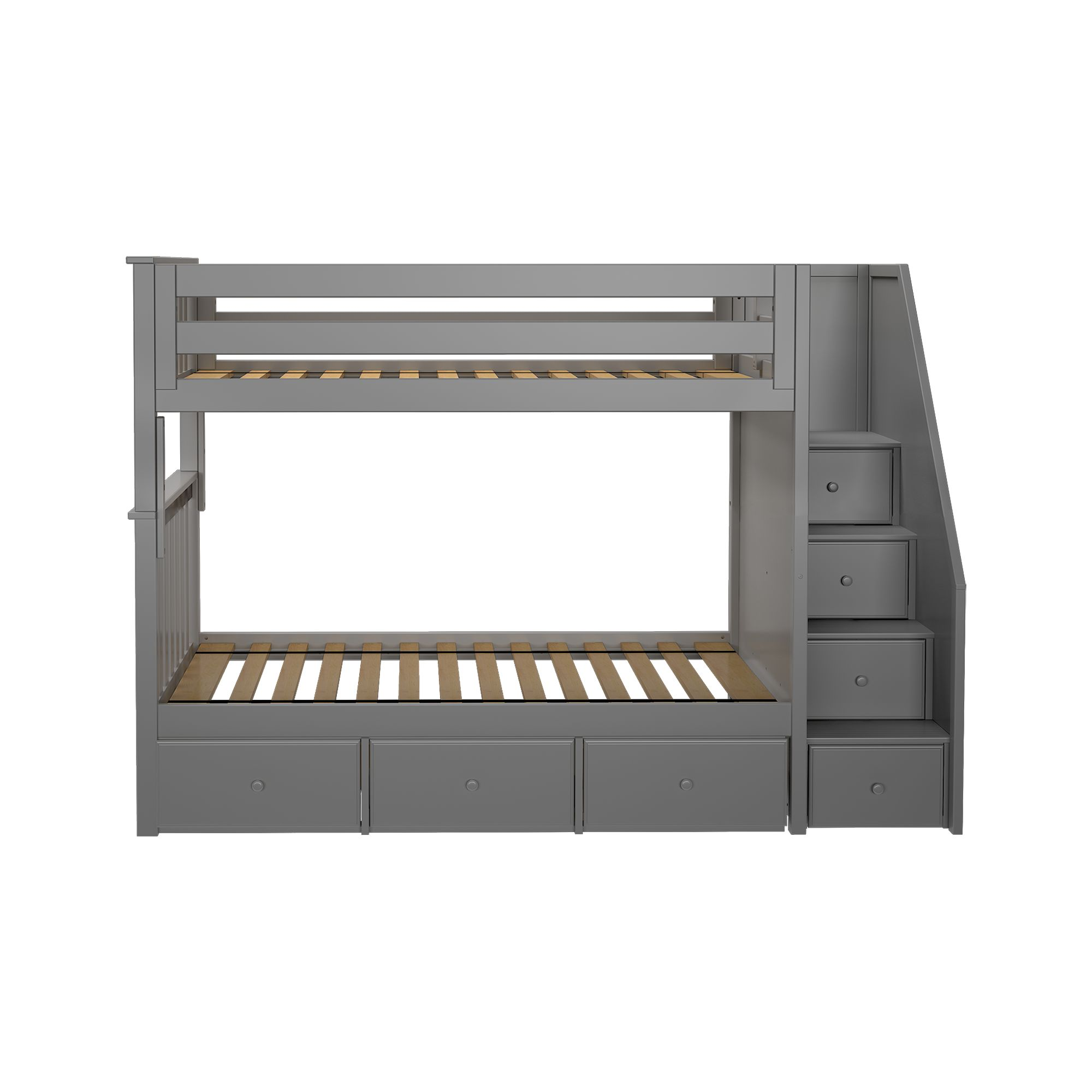 Jackpot Kids Sunderland Twin Over Twin Bunk Bed with Storage Drawers