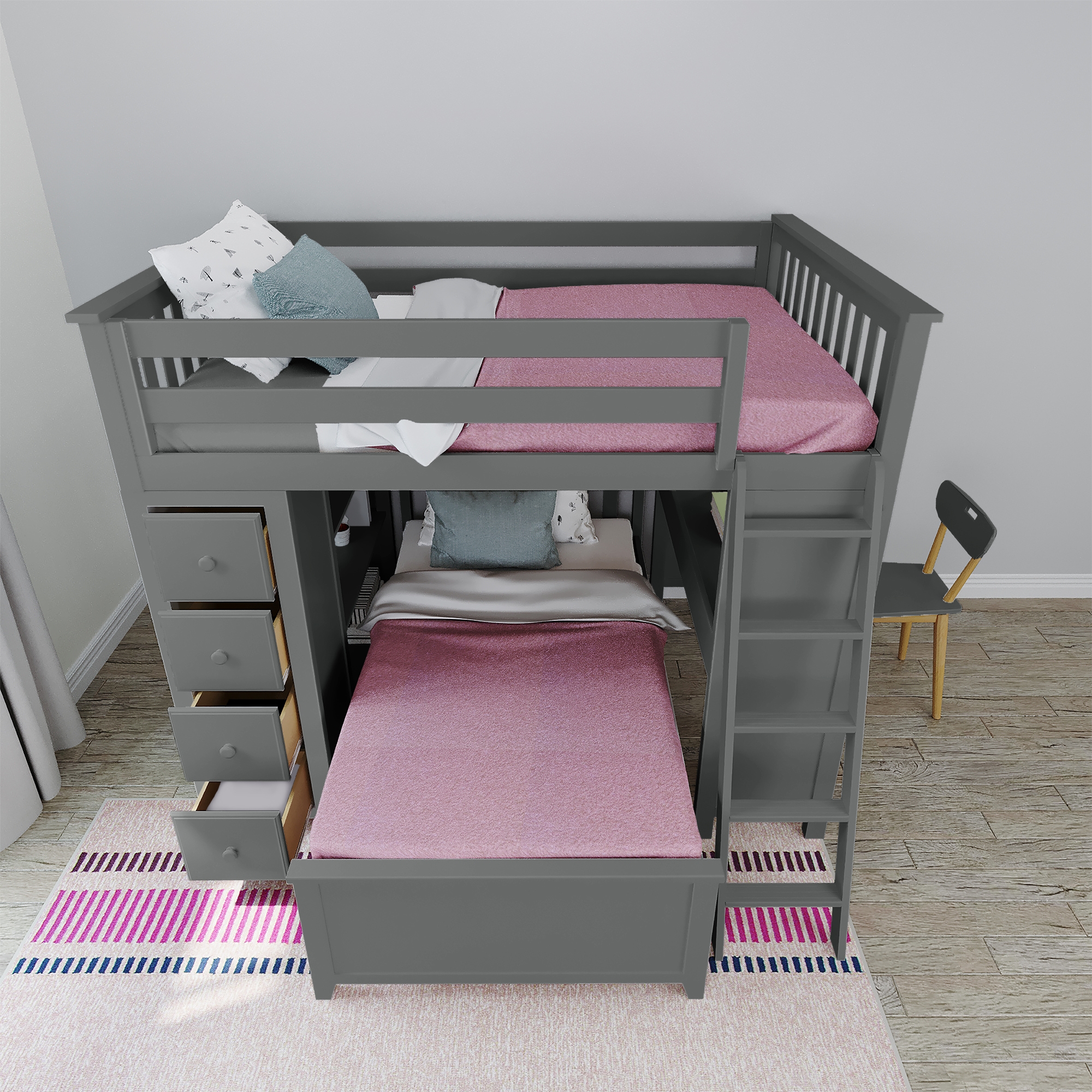 Mayfair Youth Full/Twin Storage Bed w/Desk