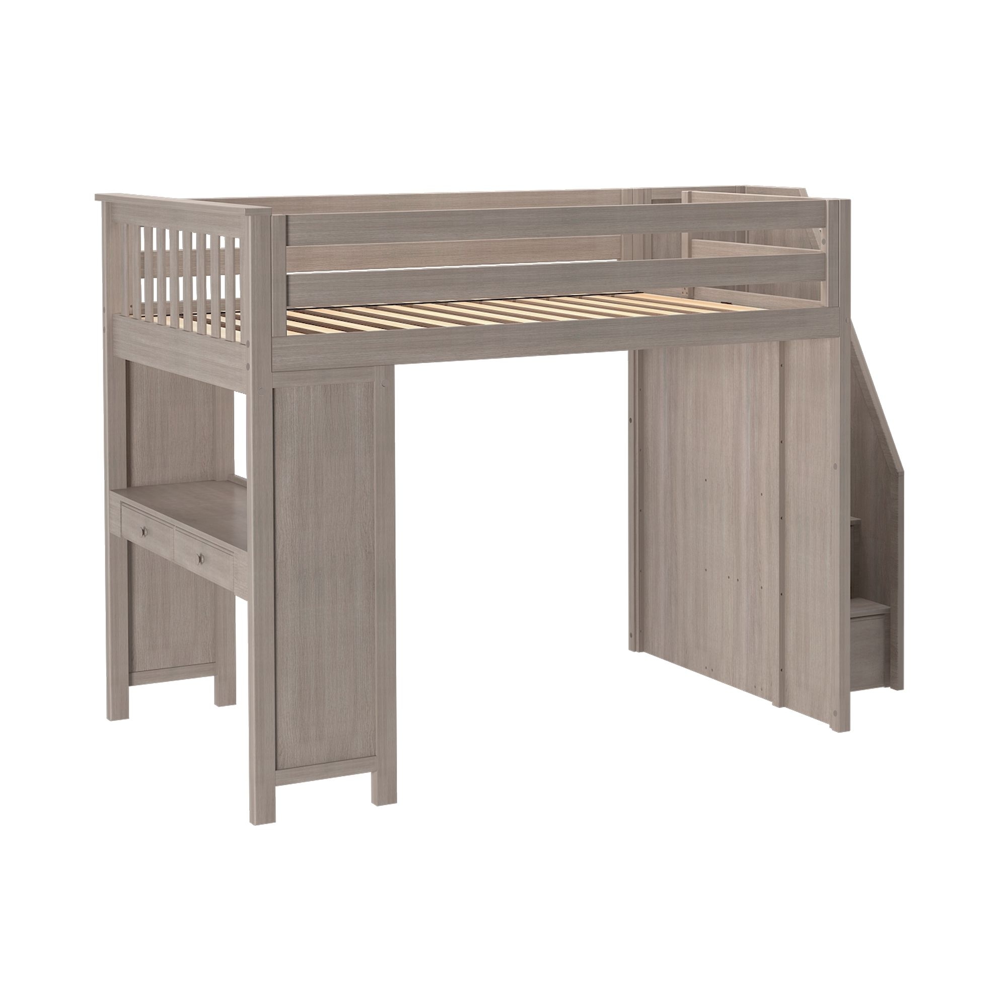 Fulham Youth Full Loft Bed w/Stairs &amp; Desk