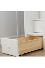 Jackpot Kids Sunderland Casual Twin Over Twin Bunk Bed with Trundle and Storage Staircase